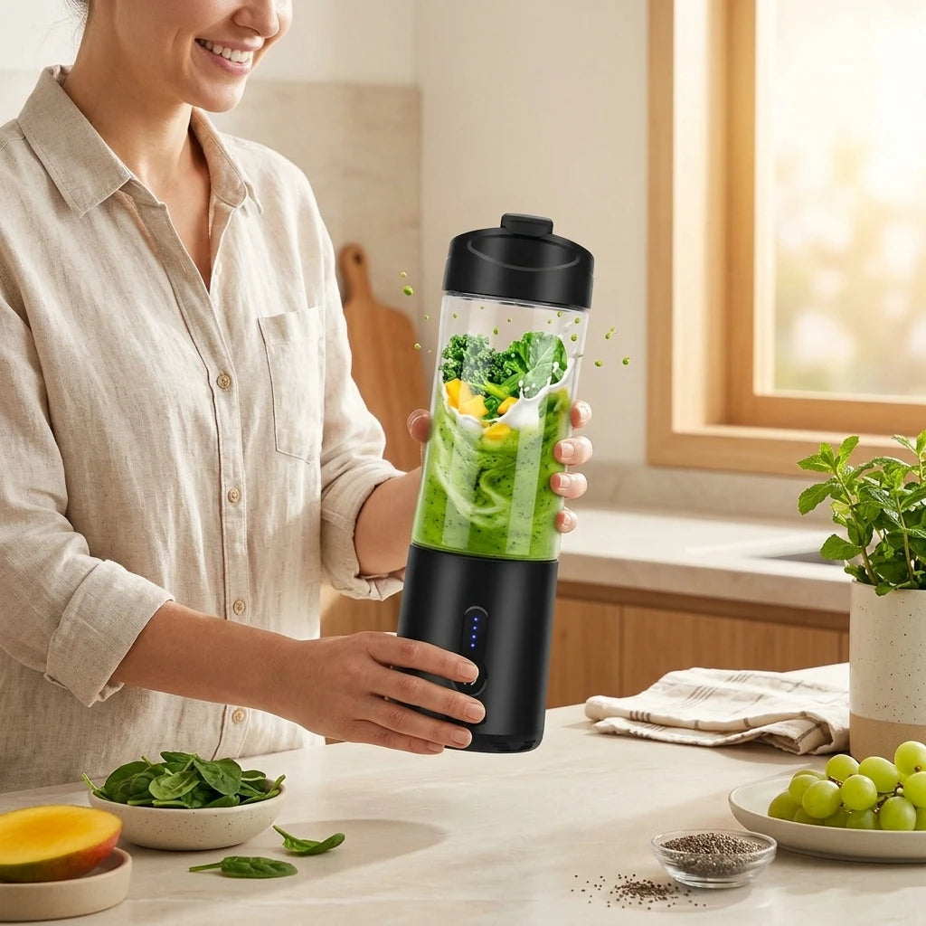 Portable Wireless Blender - 18oz USB-C Rechargeable Personal Juicer