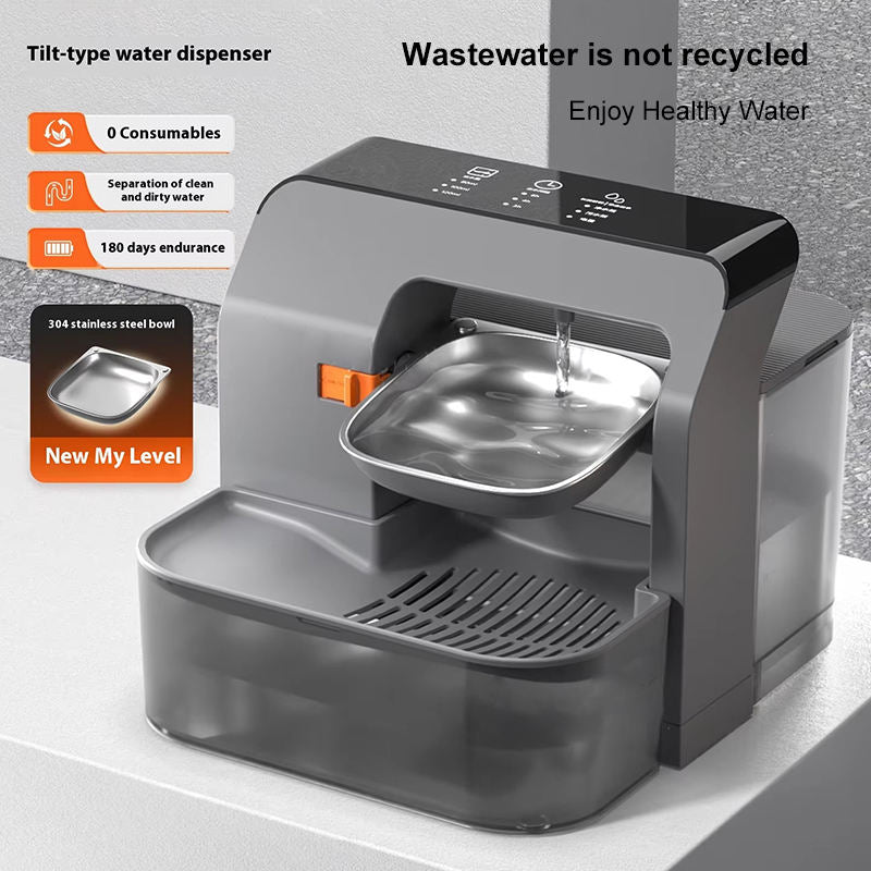 3.2L Wireless Smart Stainless Steel Pet Water Fountain - Filter-Free Design