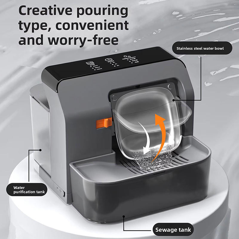 3.2L Wireless Smart Stainless Steel Pet Water Fountain - Filter-Free Design