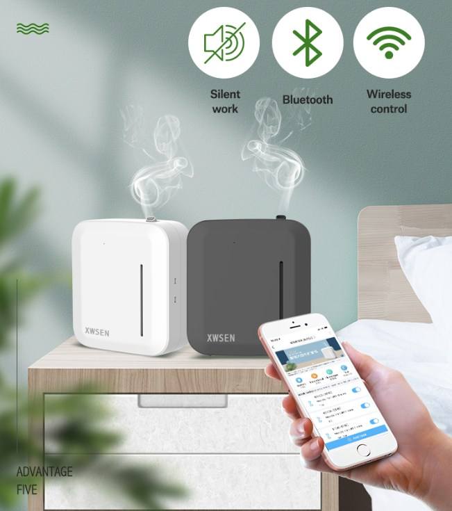 VIVISOUL App-Controlled Smart Ultrasonic Scent Diffuser - Matte White