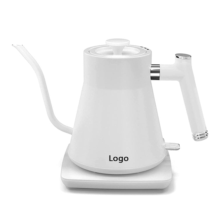 Nordic Birch-Handle Electric Kettle - Minimalist White Precision