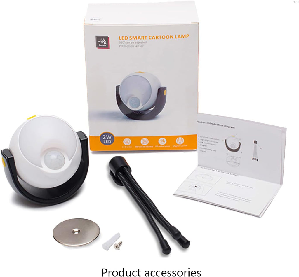 VIVISOUL 360掳 Rotating Wooden Magnetic Night Light 鈥?Portable Rechargeable Bedside Reading Lamp