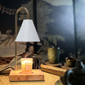 VIVISOUL Nordic Wood Candle Warmer Lamp - Dimmable & Timer