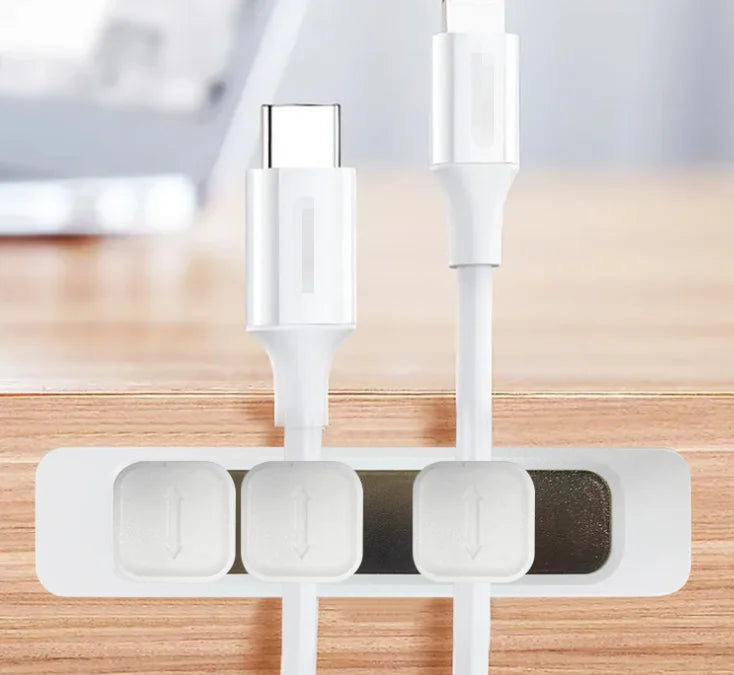 VIVISOUL Walnut Magnetic Cable Organizer 鈥?Minimalist Wooden Desk Management System